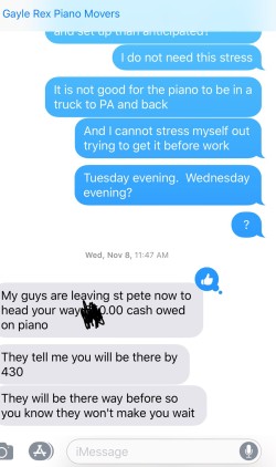 Image uploaded by customer for Rex Moving.