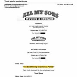 Image uploaded by customer for All My Sons Moving & Storage Fort Worth.