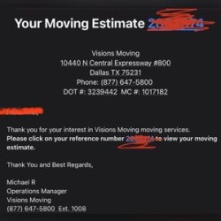Image uploaded by customer for Altar Boys Moving.