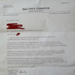 Image uploaded by customer for Walter's Transfer & Moving.